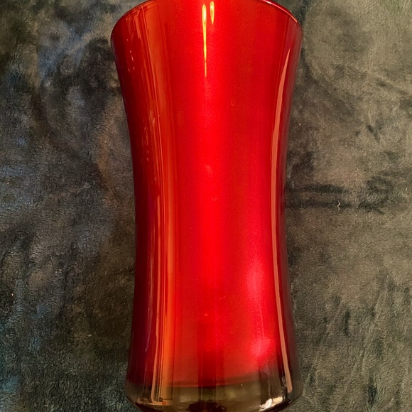 Vintage 1960’s Ruby Red Flashed Vase (Gothic)